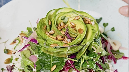 Cauli-Rice Rose Avocado Salad