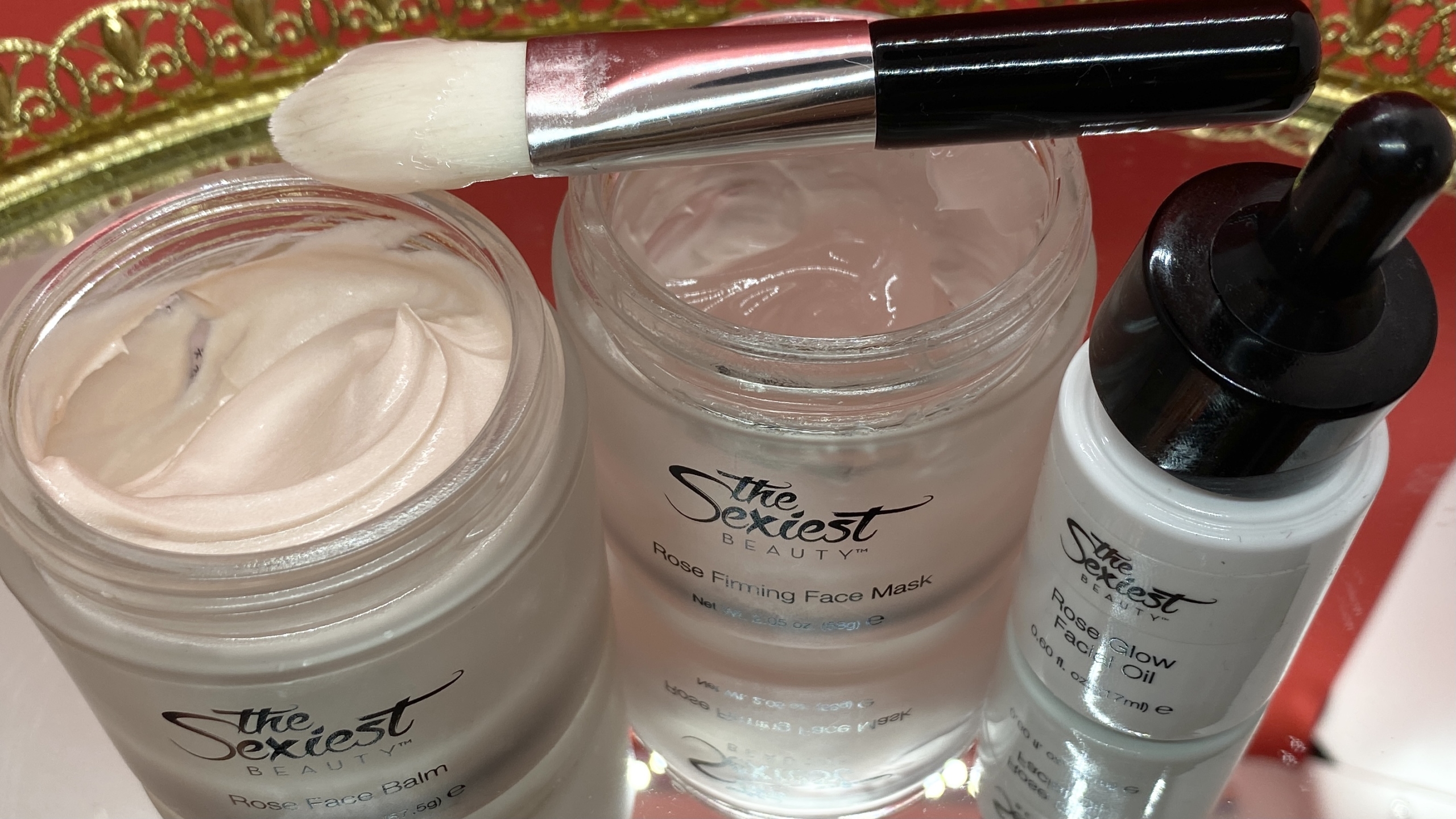 The Sexiest Beauty mask, balm, oil and brush